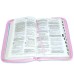 Biblia de Promesas para Mujeres con Cierre Letra Gigante Reina Valera 1960 imitación piel blanco floral